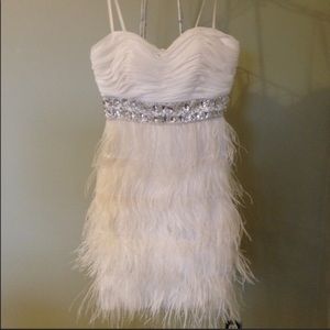 Feather party dress